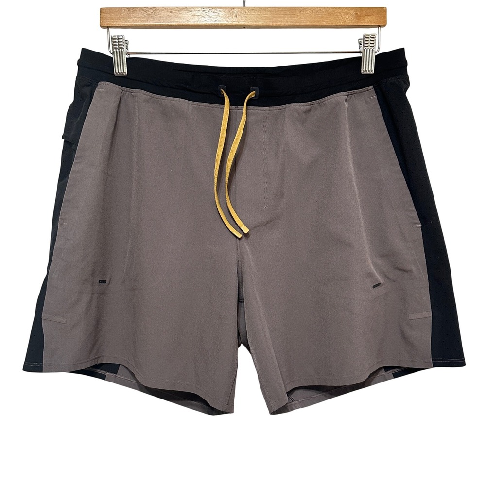 Lululemon Active Swim Shorts 6" Lined Mens Large Gray Tennis Athletic Workout